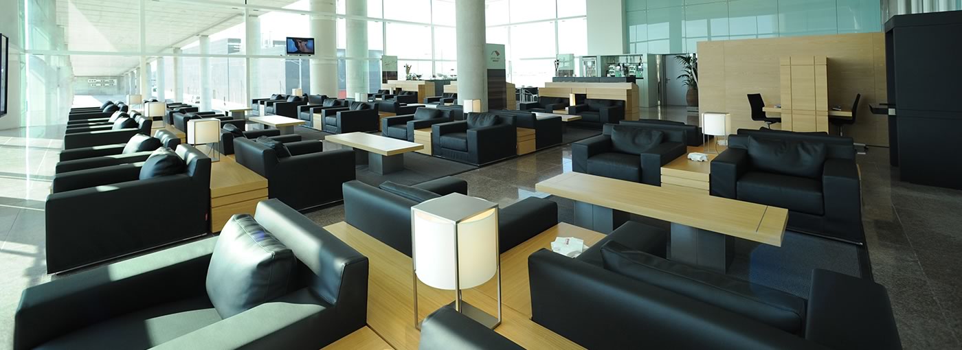Premium Air Lounges. Sala VIP Colomer, Aeropuerto de Barcelona-El Prat Terminal 1.